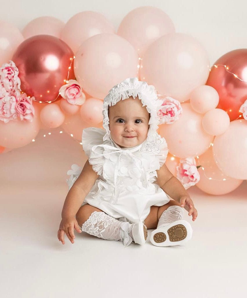 Butterfly White Satin Ceremony Romper - Image 6