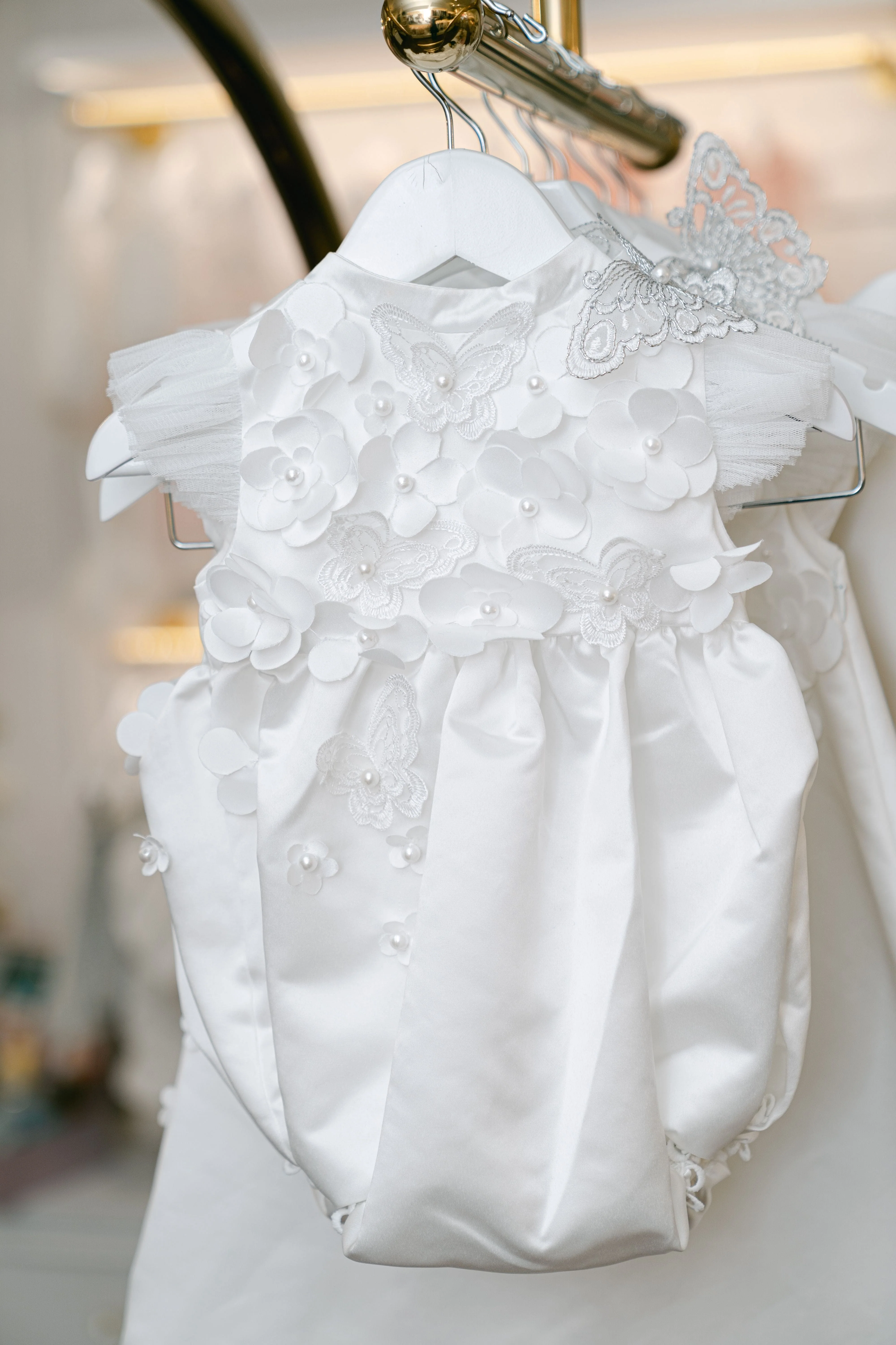 Butterfly White Satin Ceremony Romper - Image 8