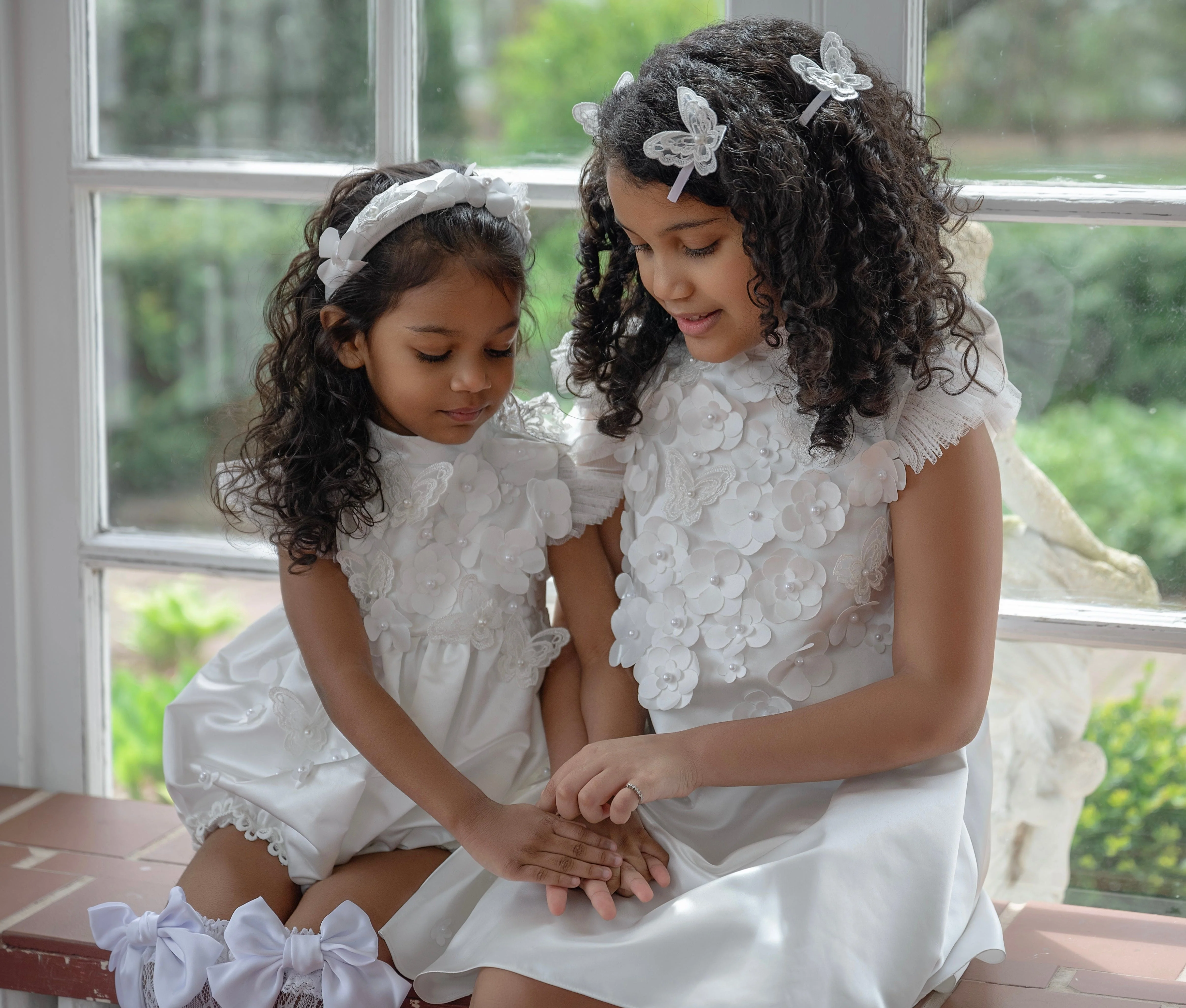 Butterfly White Satin Ceremony Romper - Image 9