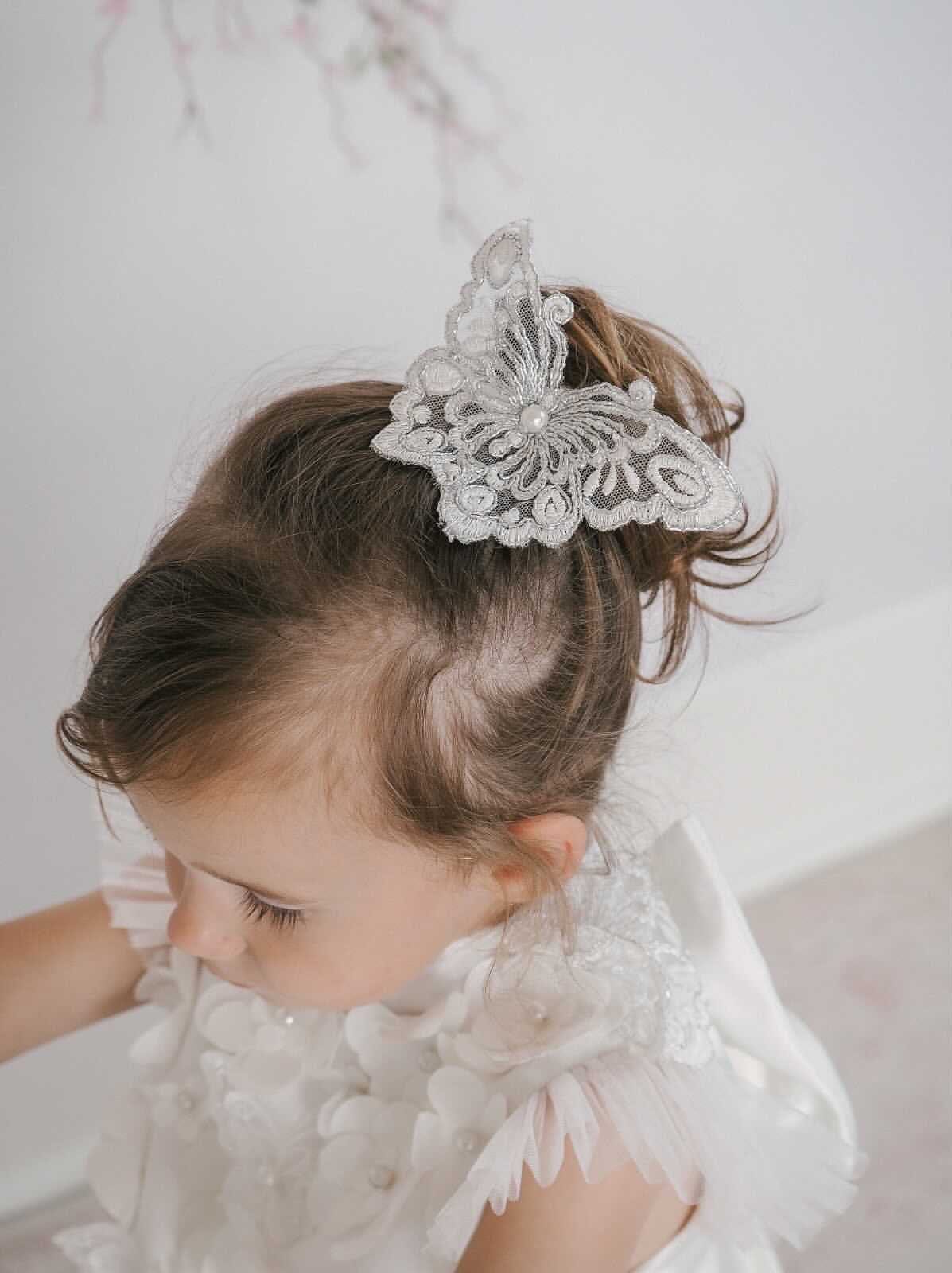 Butterfly Silver Hair Clip - Image 3