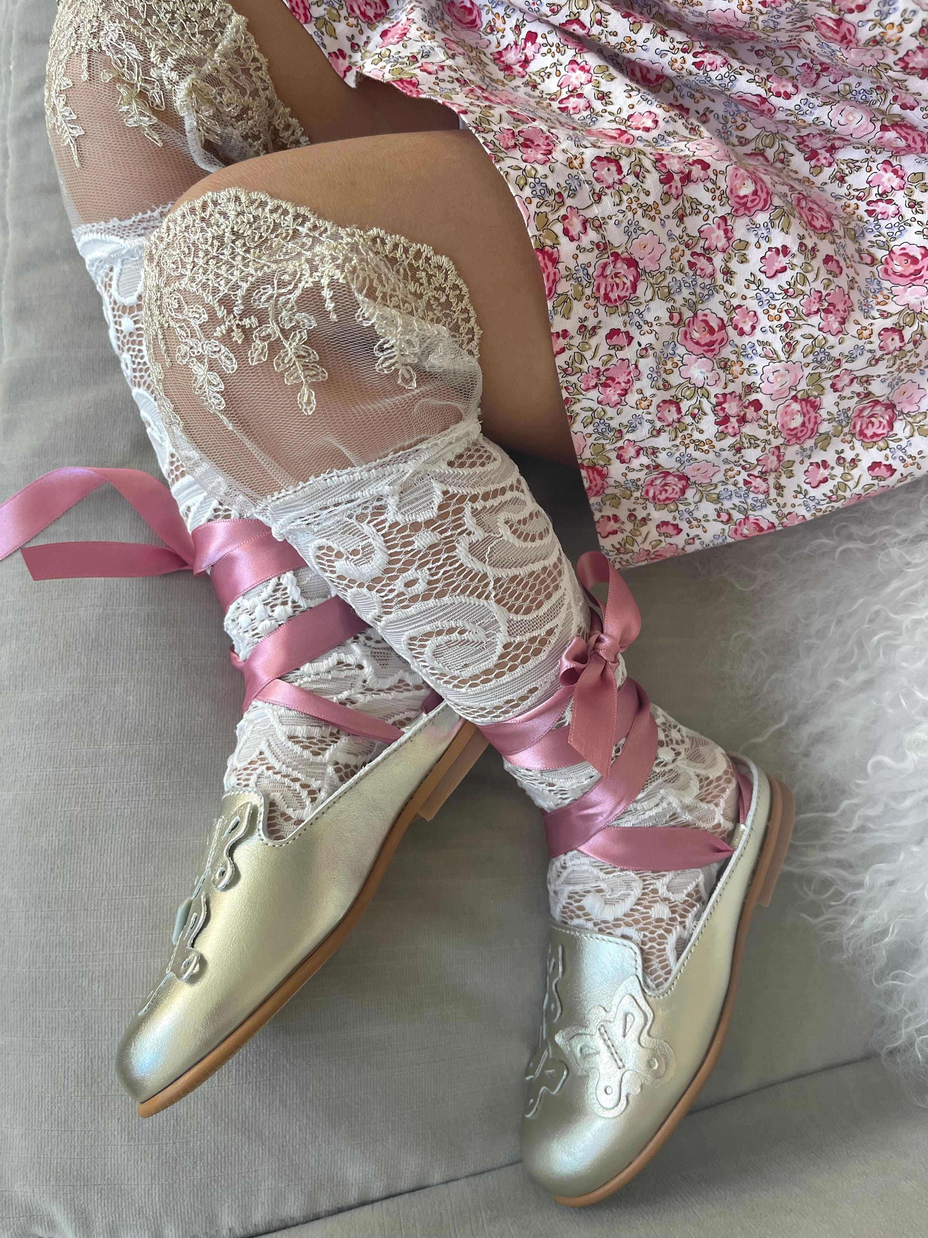 Butterfly Metallic Loafers - Image 10