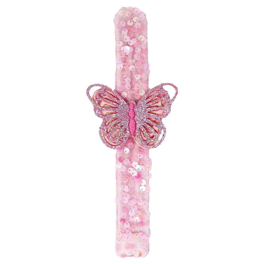Butterfly Sequin Slap Bracelet
