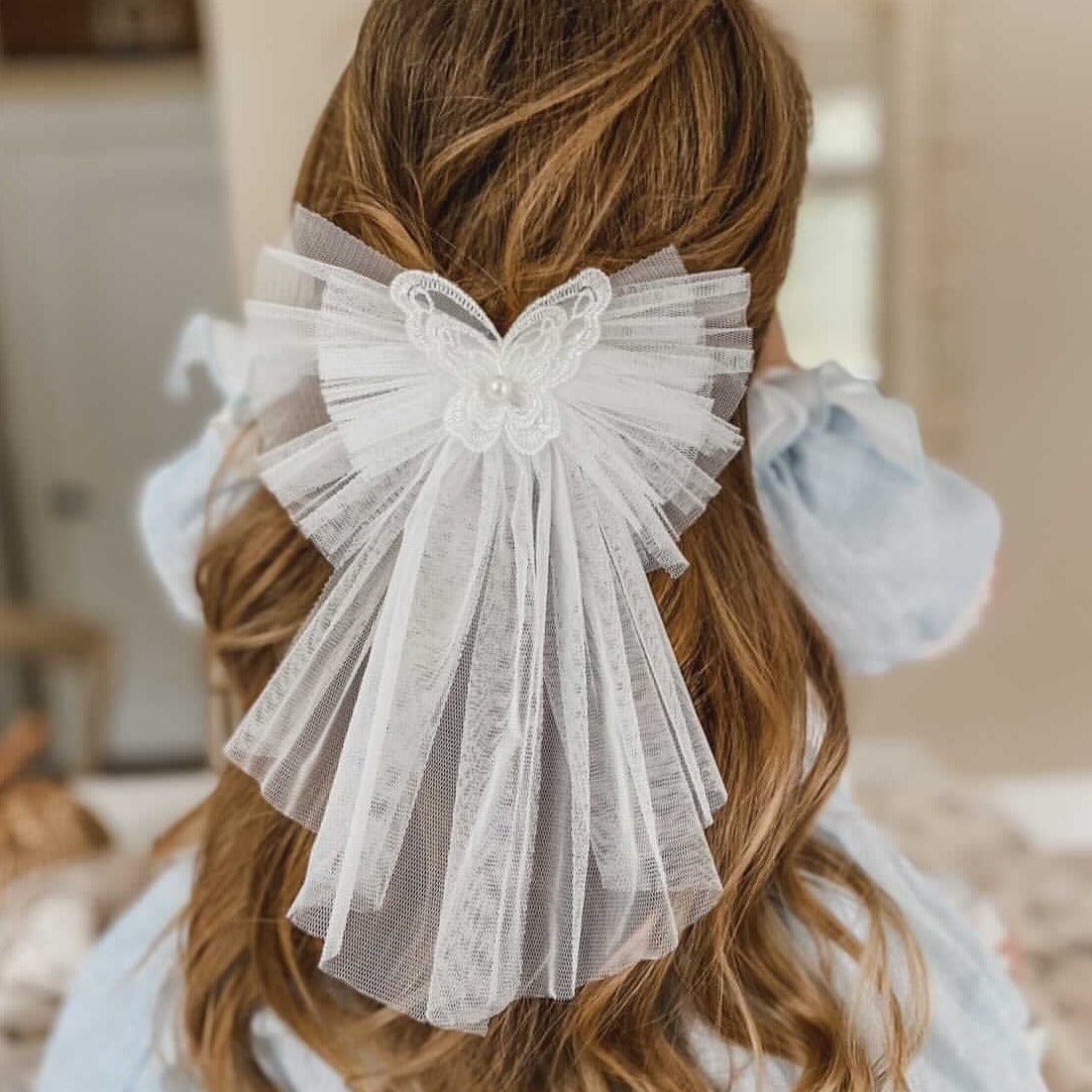 Butterfly Tulle Hair Bow - Image 2