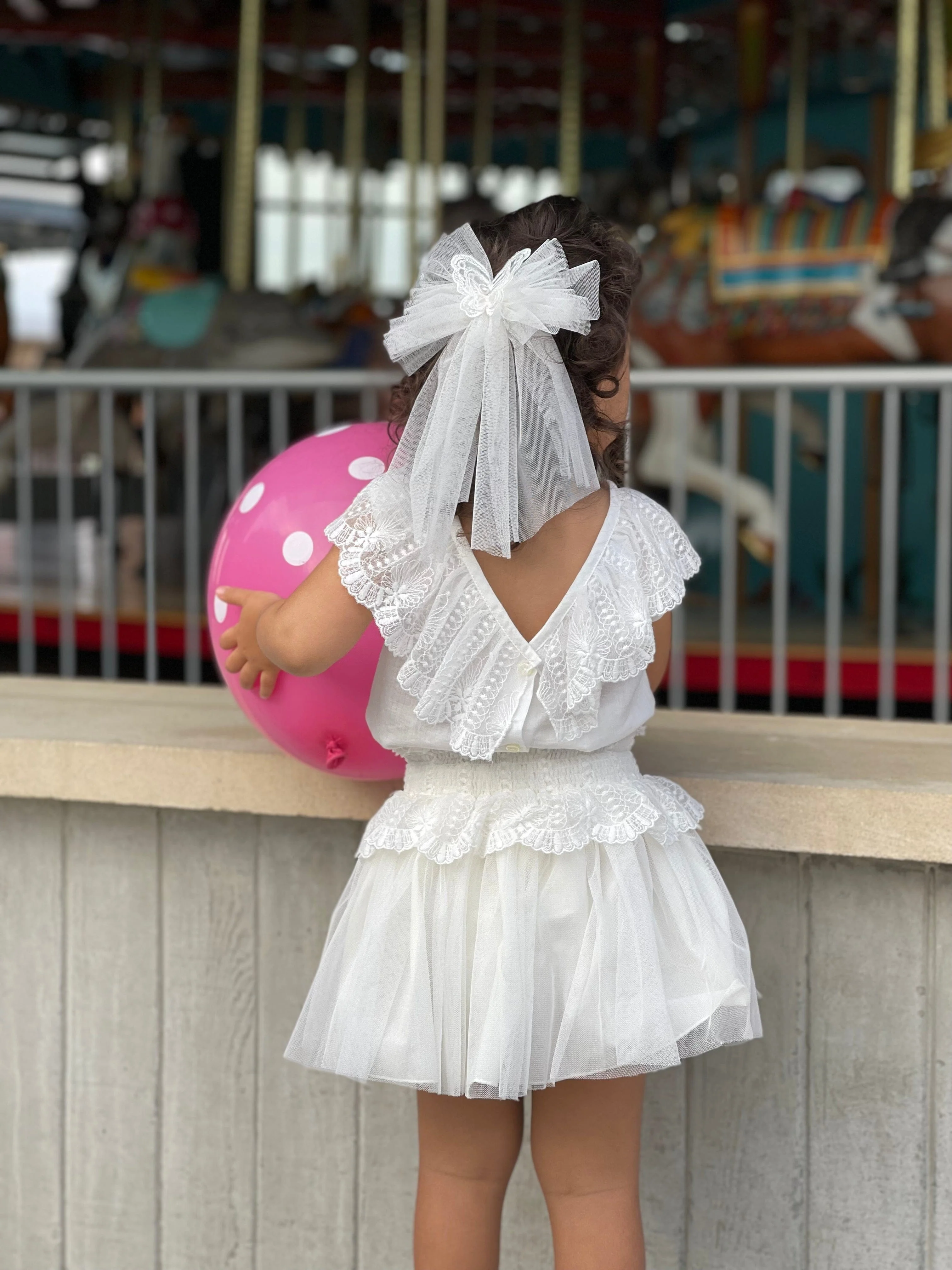 Butterfly Tulle Hair Bow - Image 7