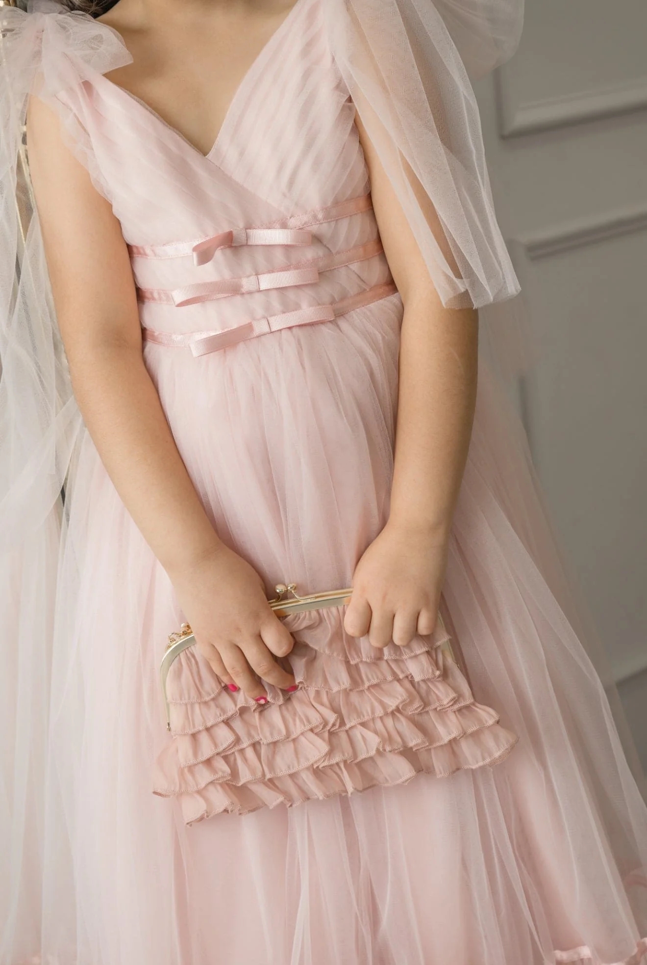 Camila Light Pink Tulle Gown - Image 4