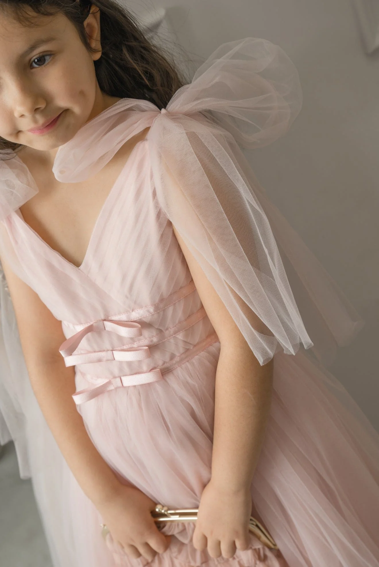 Camila Light Pink Tulle Gown - Image 5
