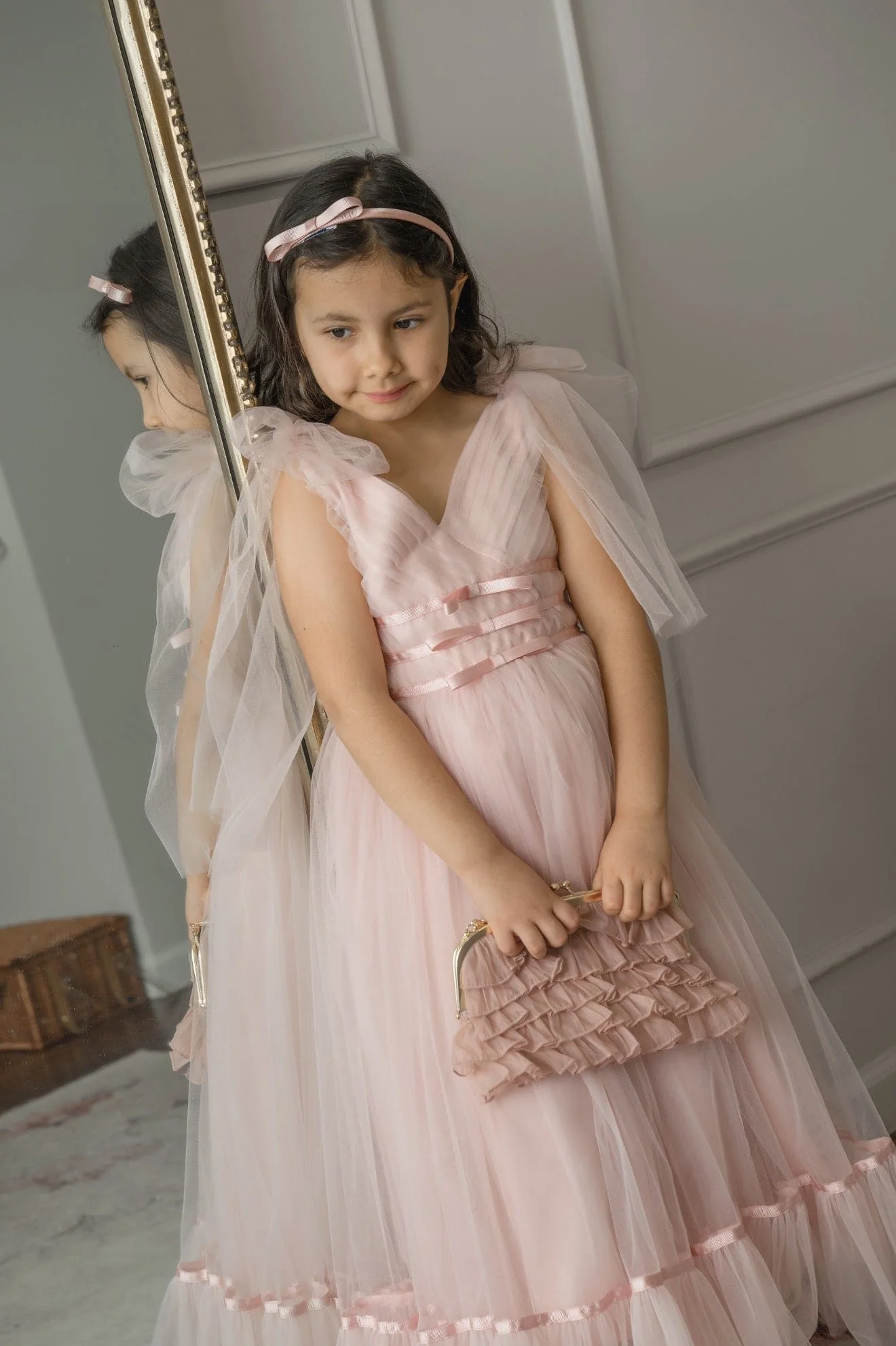 Camila Pink Bow Headband - Image 2
