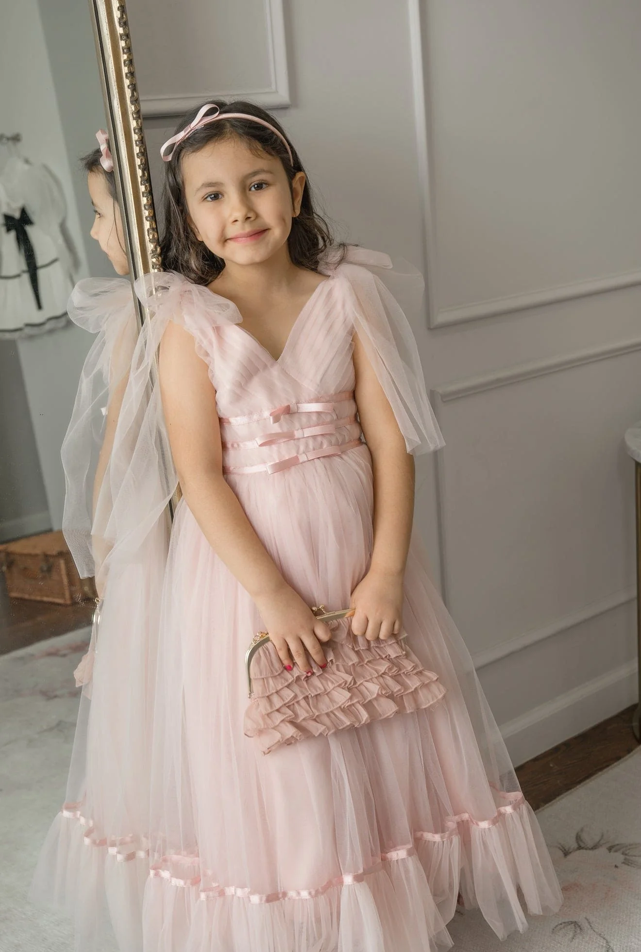 Camila Pink Bow Headband - Image 4