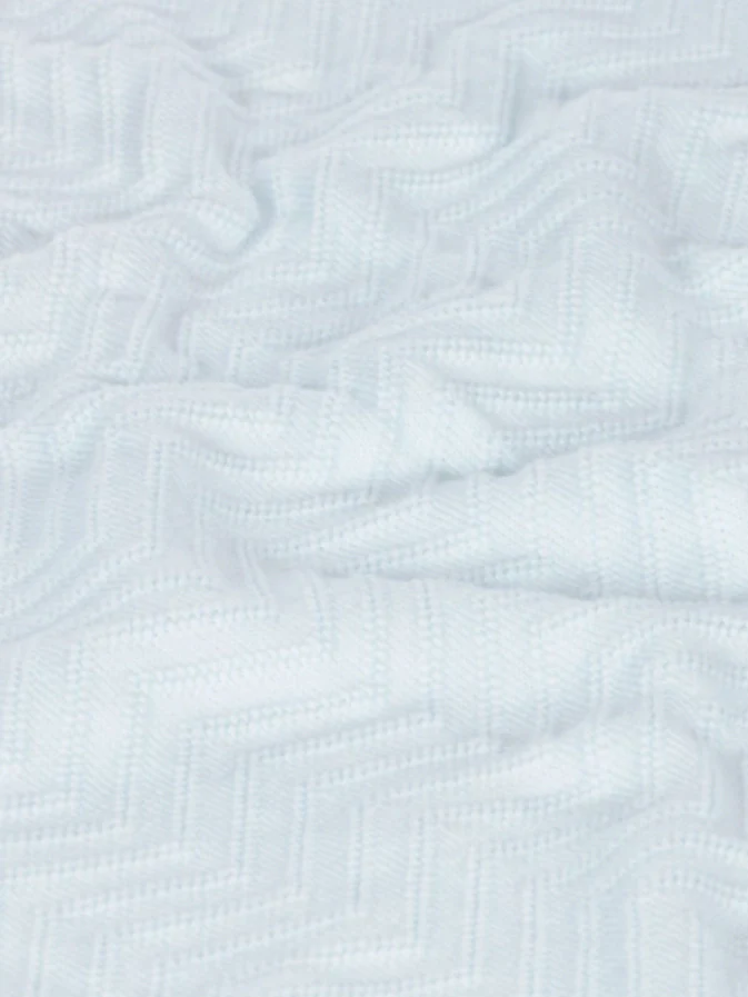 Celeste Baby Blue Knitted Cotton Blanket - Image 2