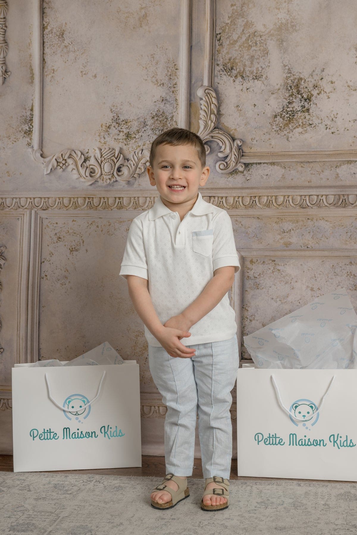 Charlotte White Boys' Polo Shirt - Image 2
