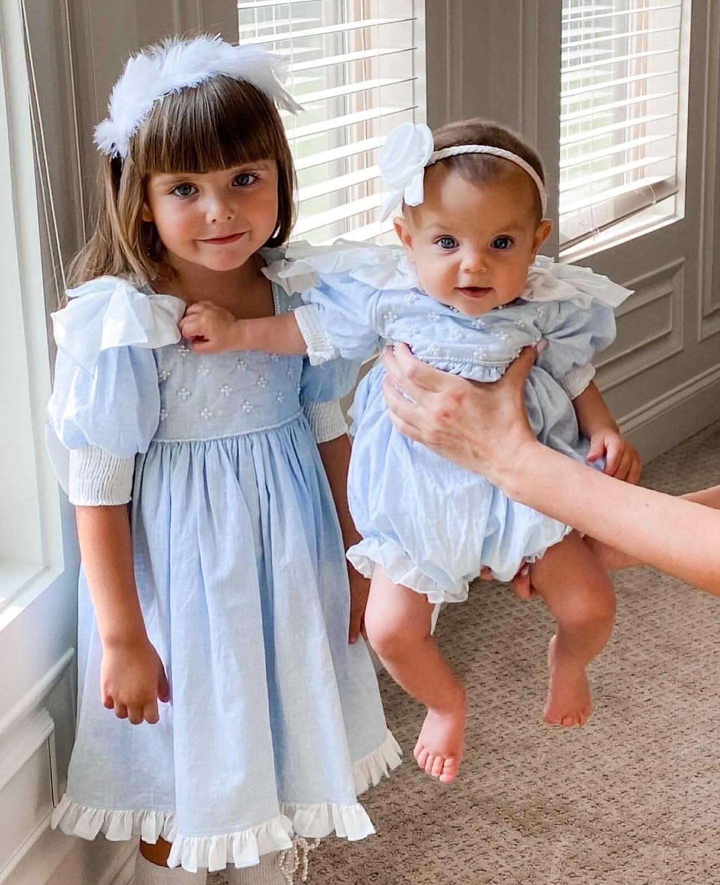 Charlotte Baby Blue Linen Dress - Image 13