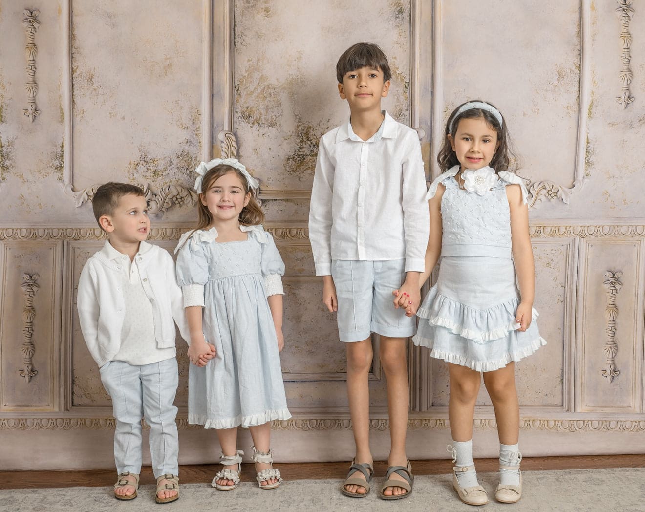 Charlotte Baby Blue Linen Romper - Image 24