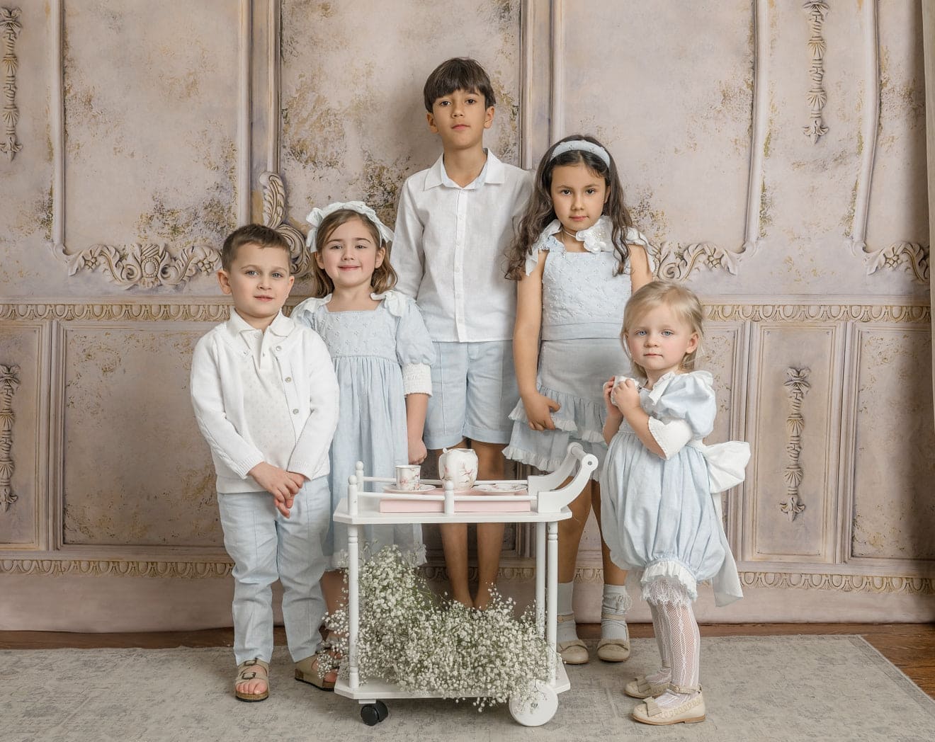 Charlotte Baby Blue Linen Romper - Image 25