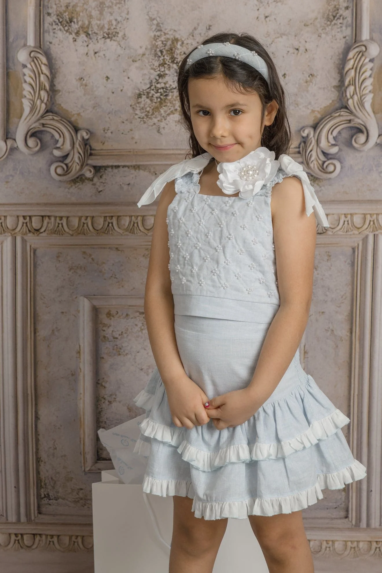 Charlotte Baby Blue Skirt and Top Set - Image 13