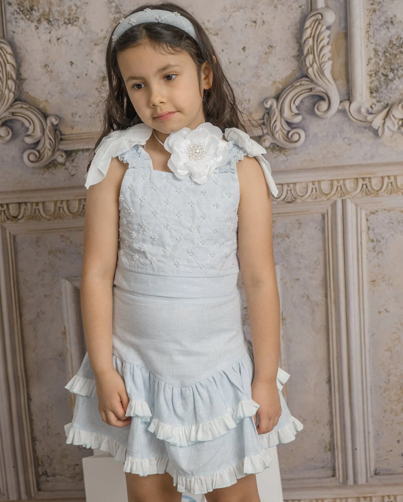 Charlotte Baby Blue Skirt and Top Set - Image 17