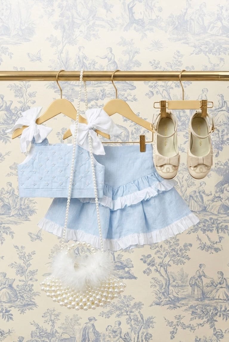 Charlotte Baby Blue Skirt and Top Set - Image 19