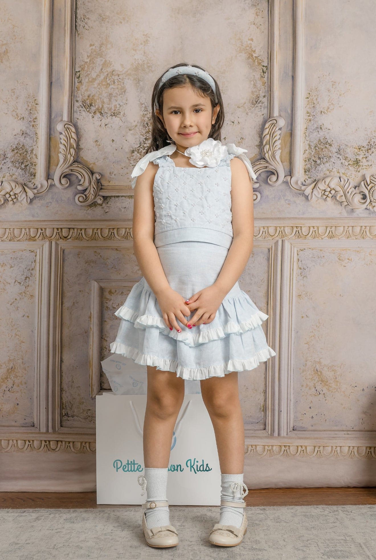 Charlotte Baby Blue Skirt and Top Set - Image 3