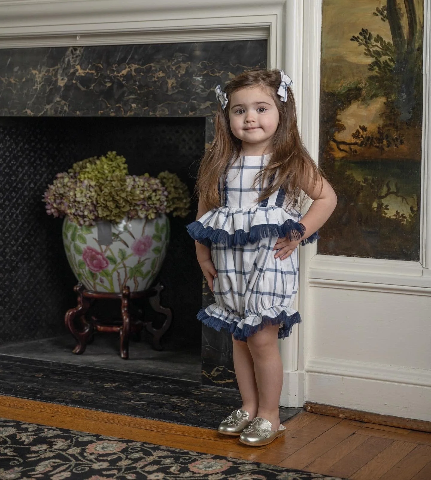 Checkered Linen Pigtail Bows - Image 6