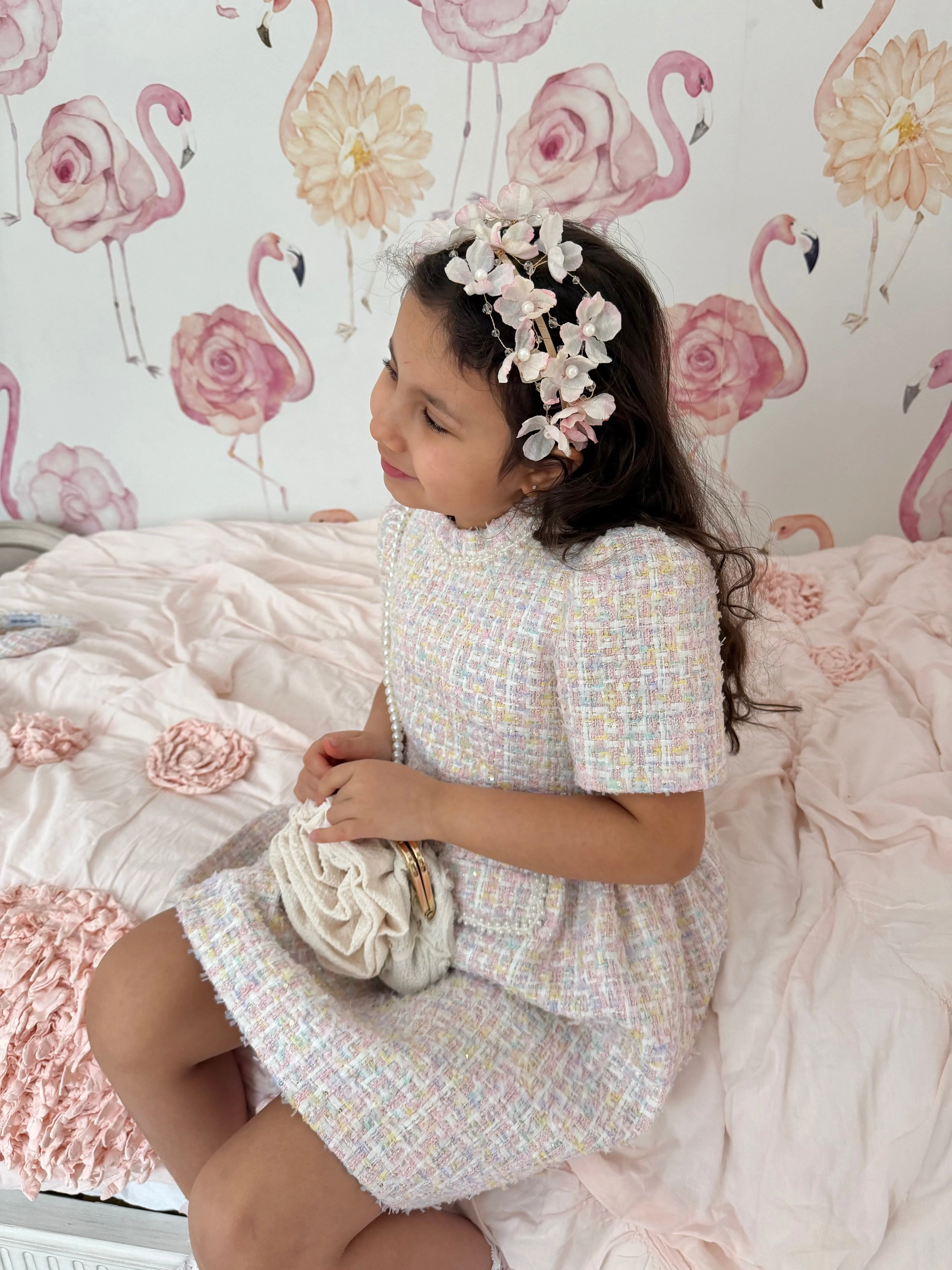 Cherry Blossom Flower Pearl Headband - Image 2