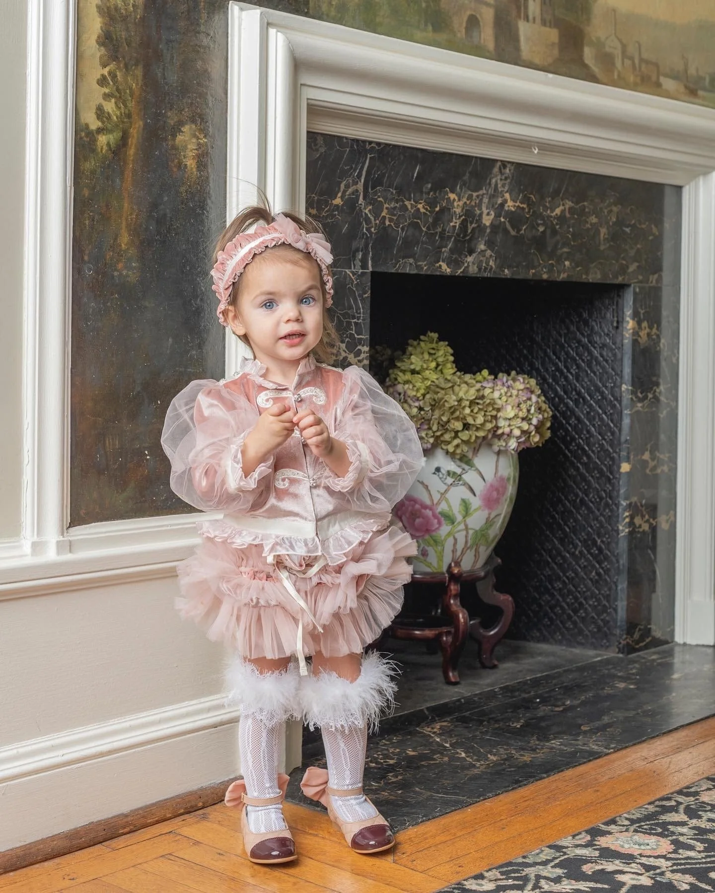 Clara Pink Velour Jacket and Bloomers Set - Image 10