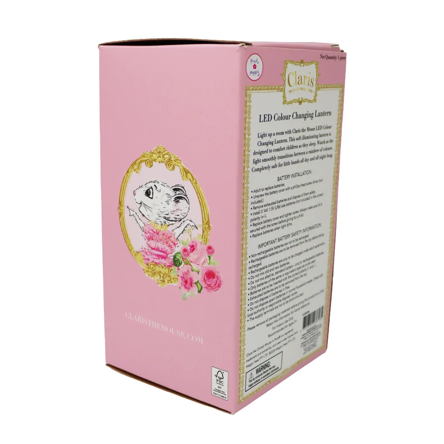 Claris the Chicest Mouse in Paris Colour Changing Led Lantern - Image 5