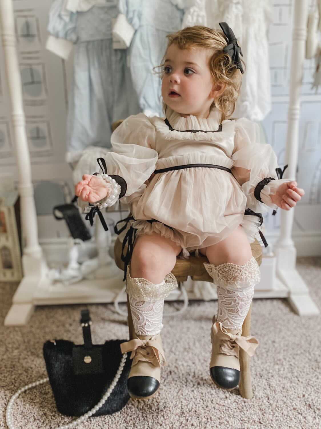 Coco-Caramel Tulle Romper - Image 11