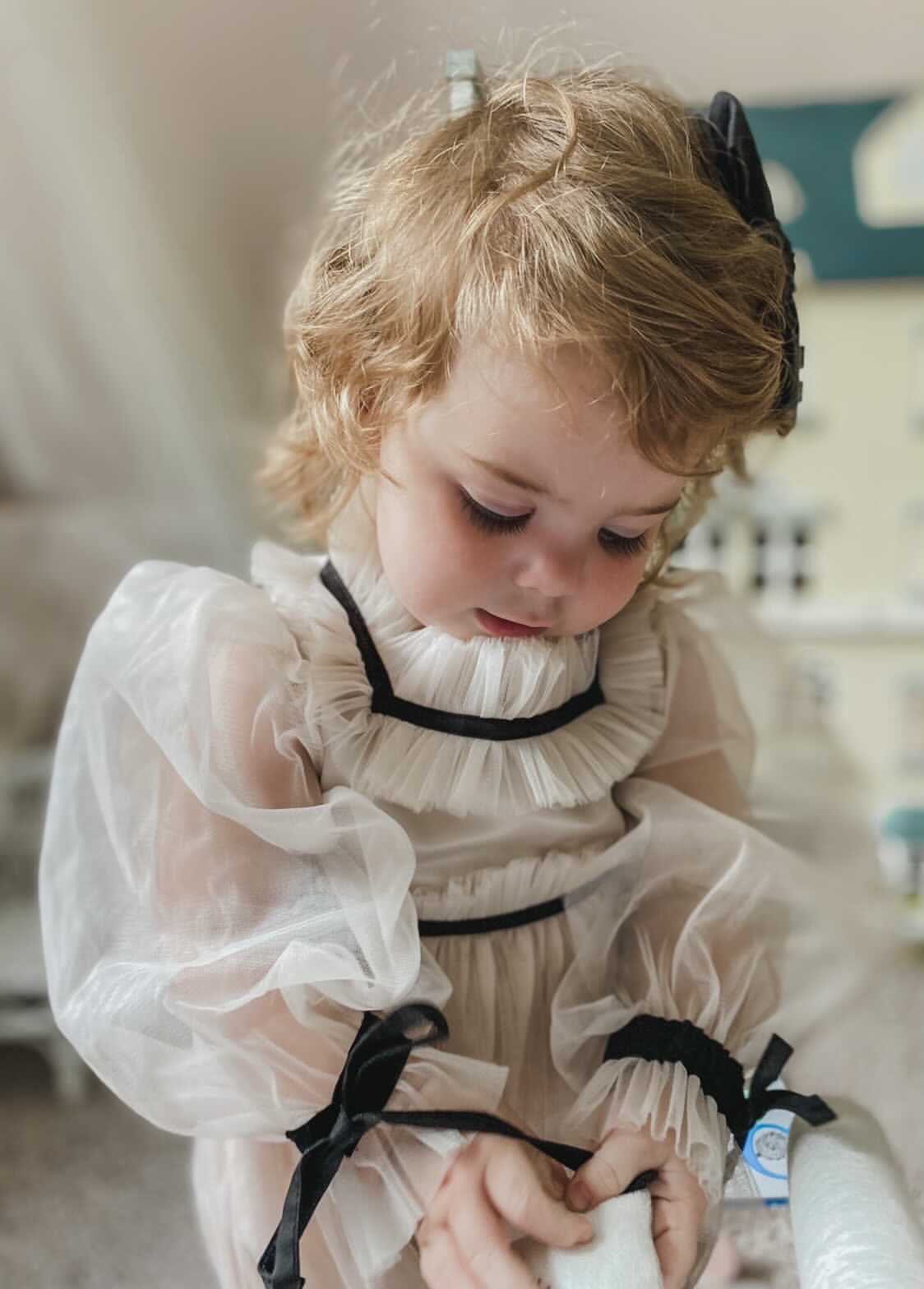 Coco-Caramel Tulle Romper - Image 17