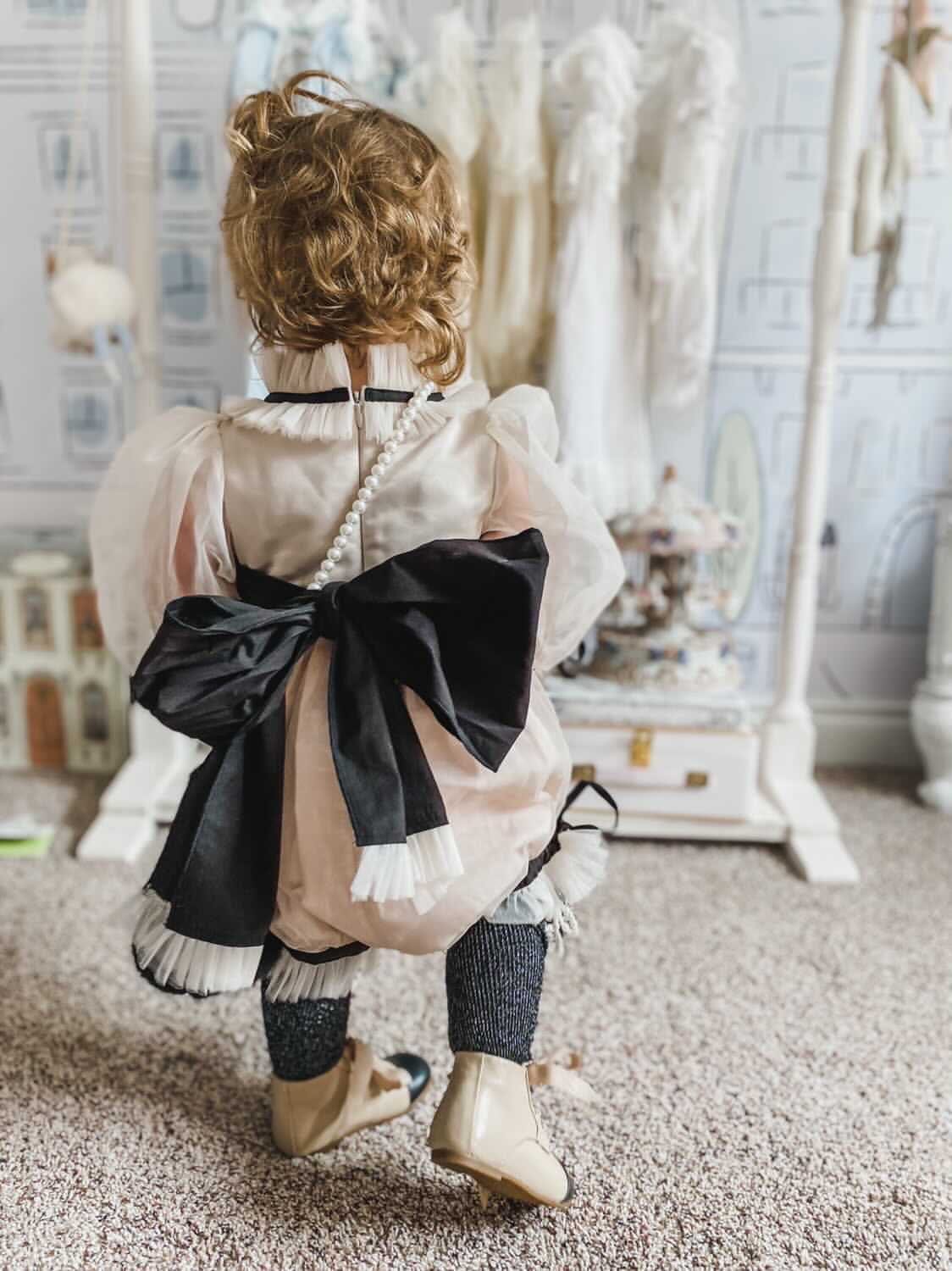 Coco-Caramel Tulle Romper - Image 7