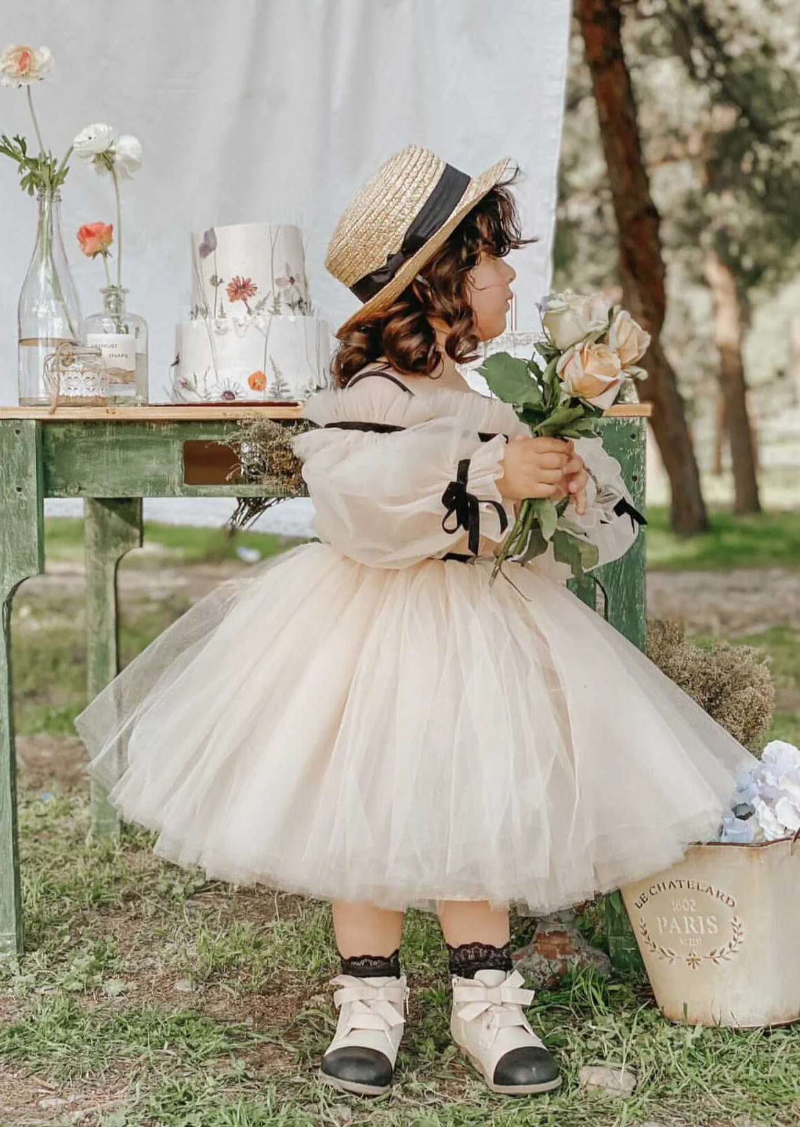 Coco-Caramel Tulle Dress - Image 11