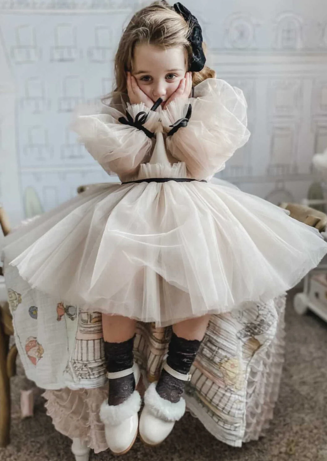 Coco-Caramel Tulle Dress - Image 3
