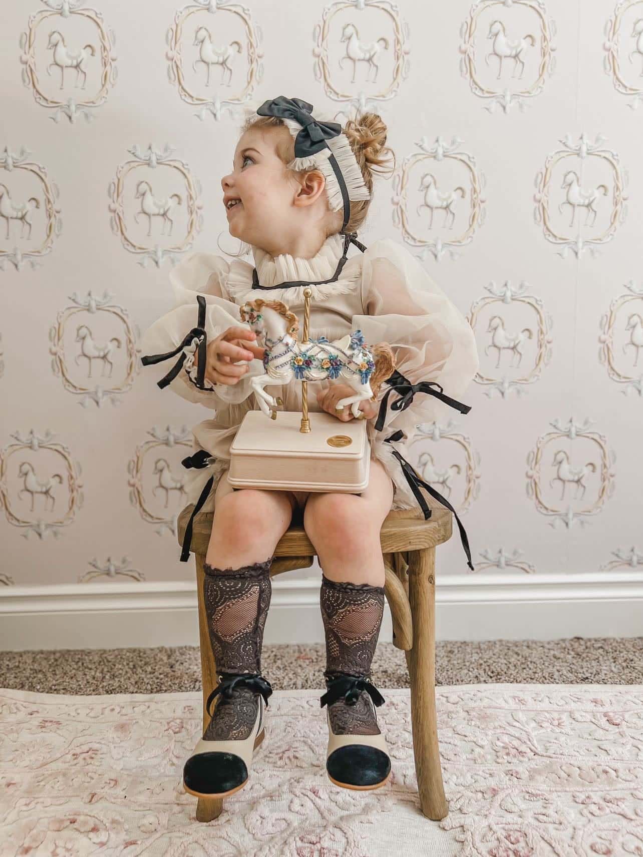 Coco-Caramel Tulle Hair Sash - Image 3