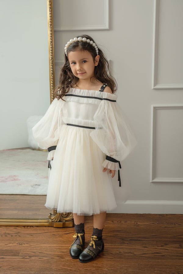 Coco-Ivory Tulle Dress - Image 16