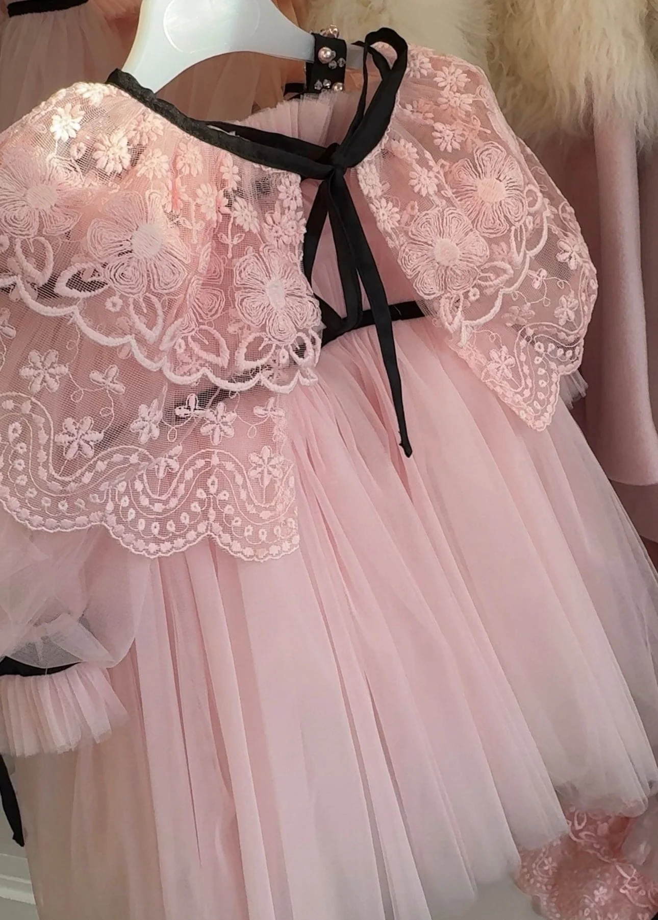 Coco-Pink Lace Cape - Image 3