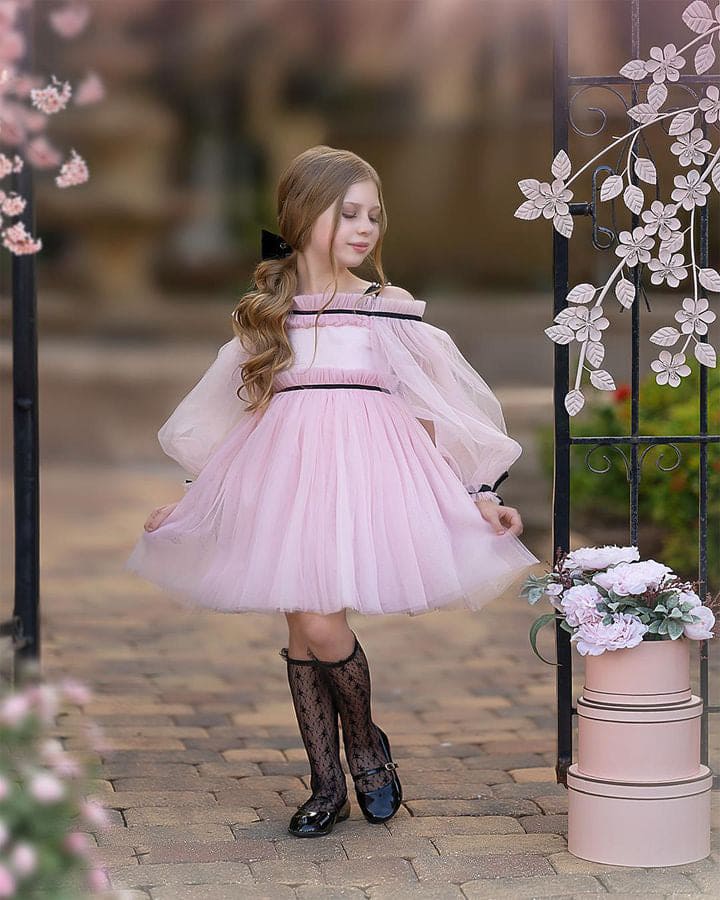 Coco-Pink Tulle Dress - Image 6