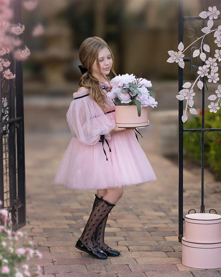 Coco-Pink Tulle Dress - Image 8