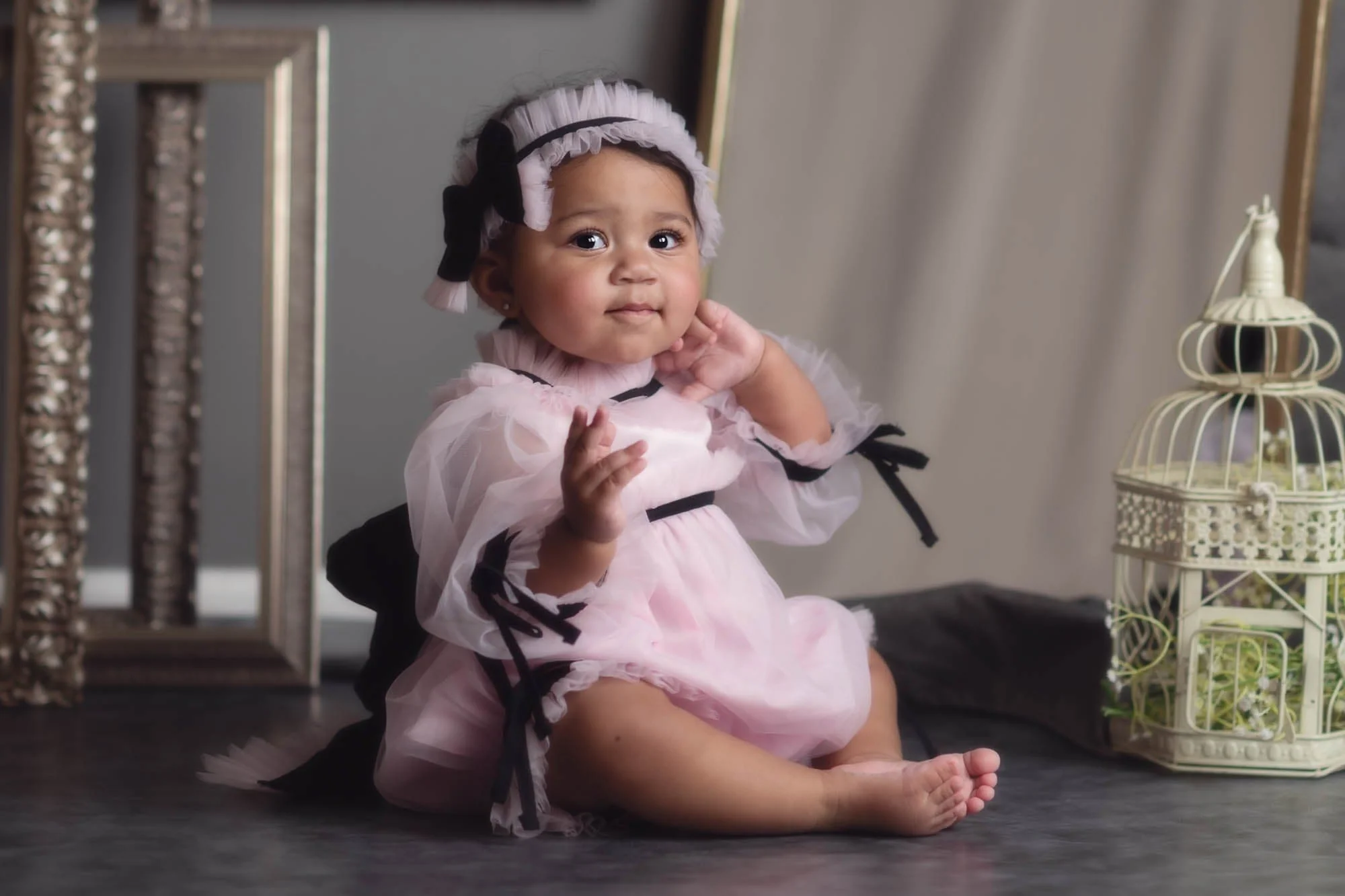 Coco-Pink Tulle Romper - Image 3