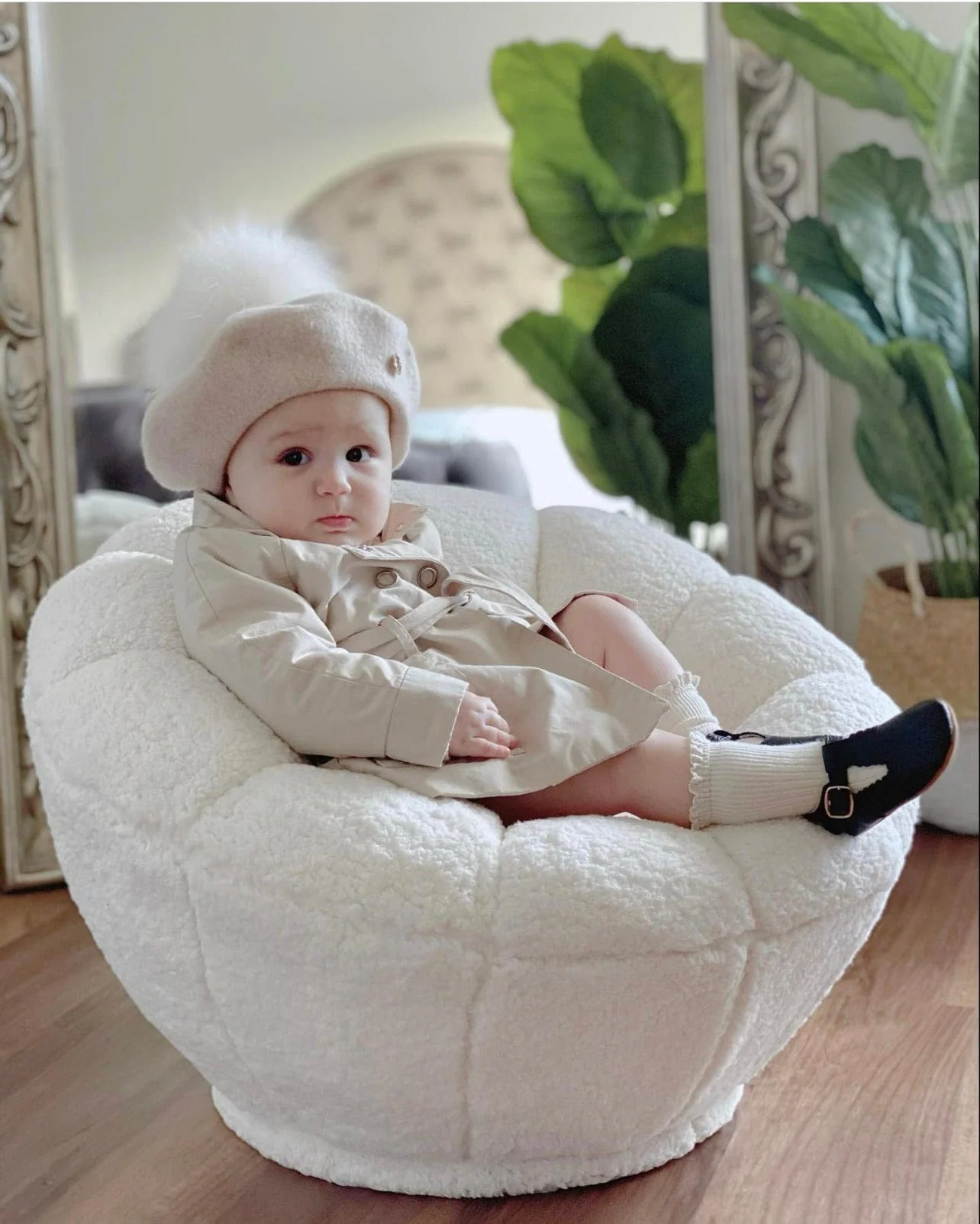 Cream Wool Beret - Image 11