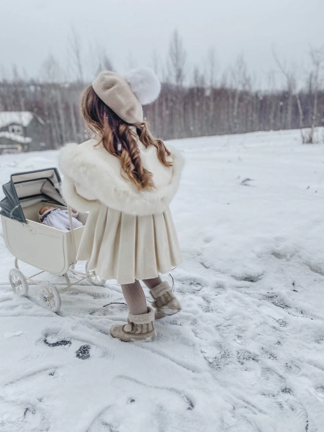 Cream Wool Beret - Image 12
