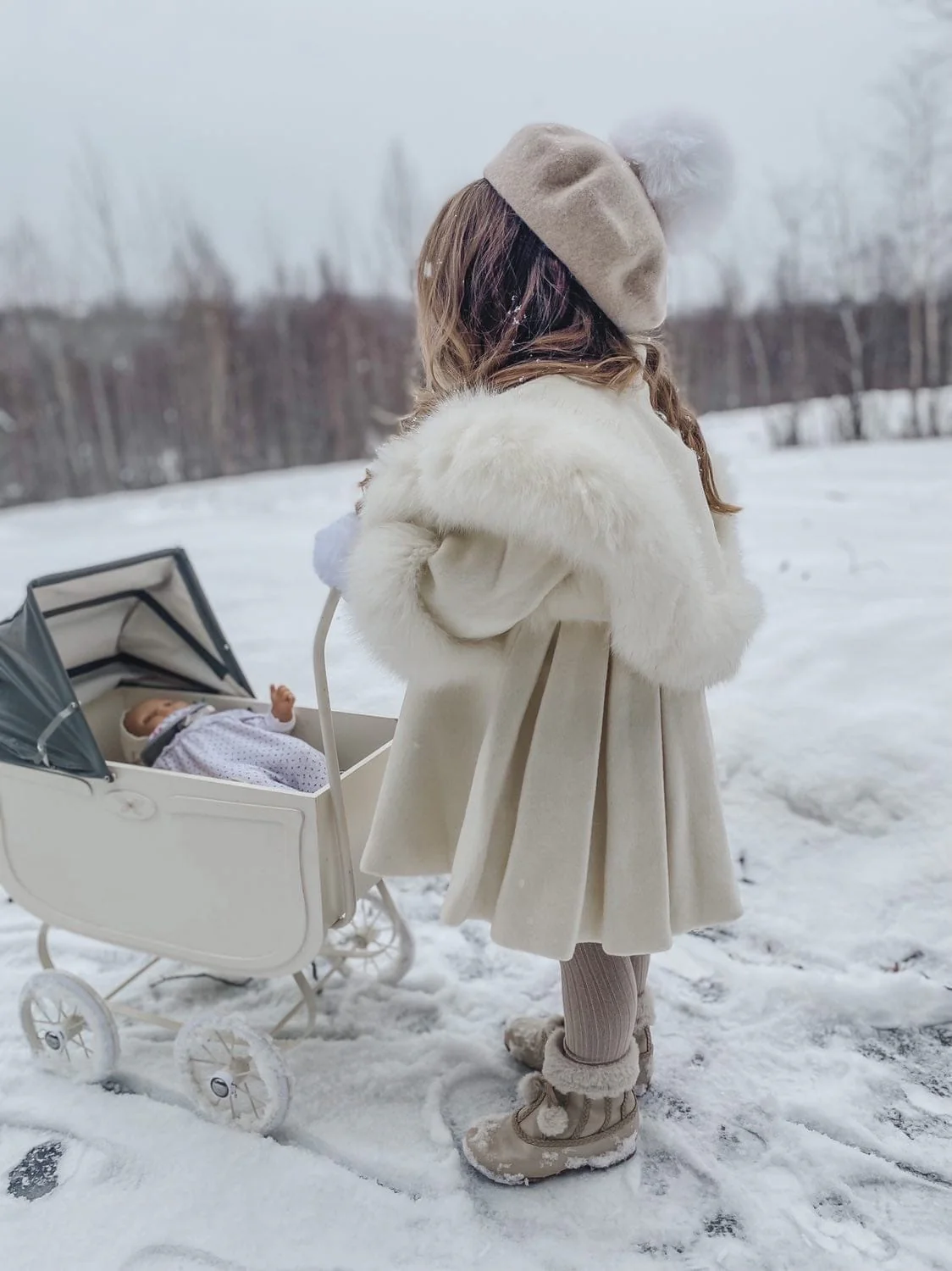 Cream Wool Beret - Image 13