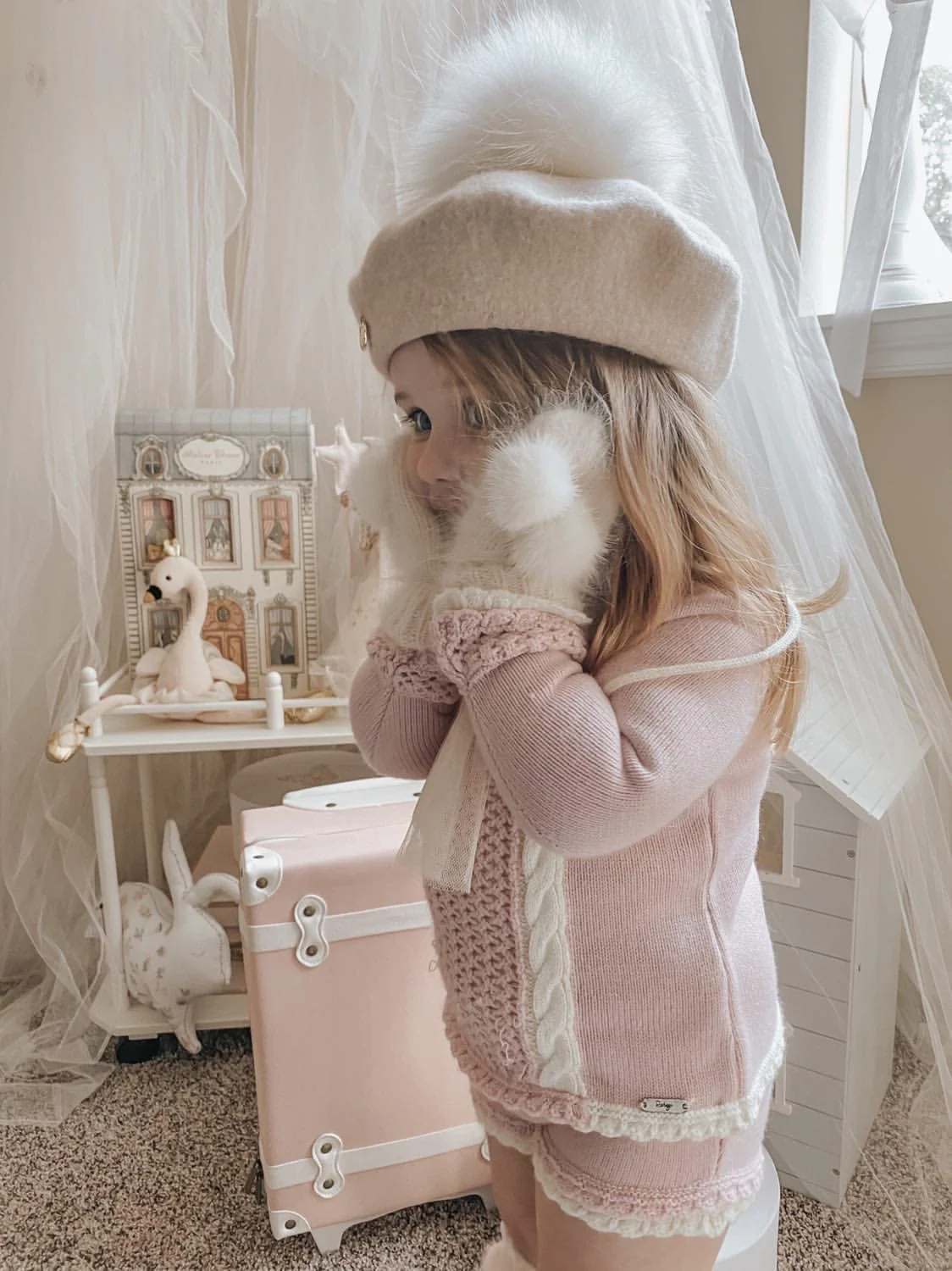 Cream Wool Beret - Image 7