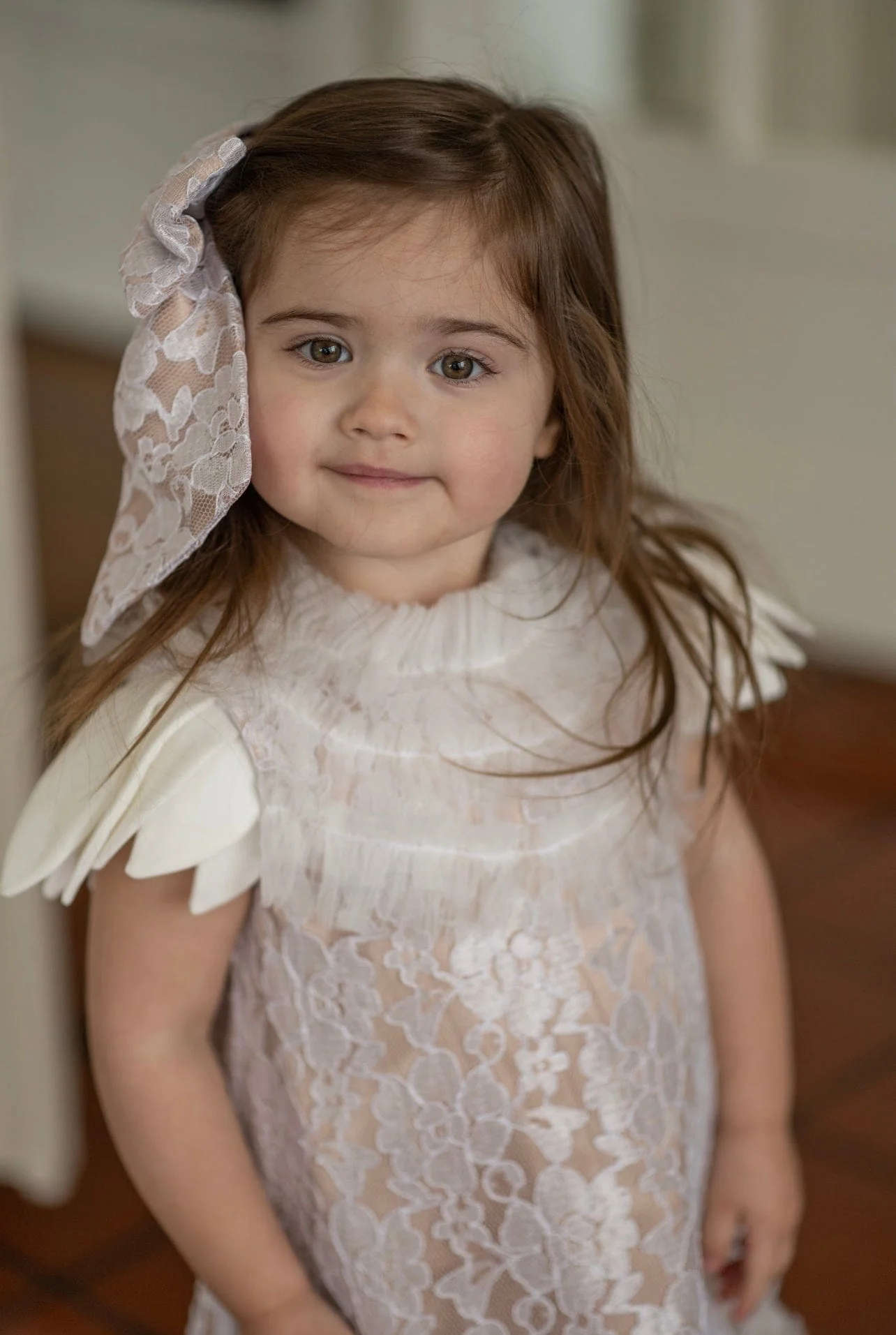 Dove Lace Overlay Beige Dress - Image 13