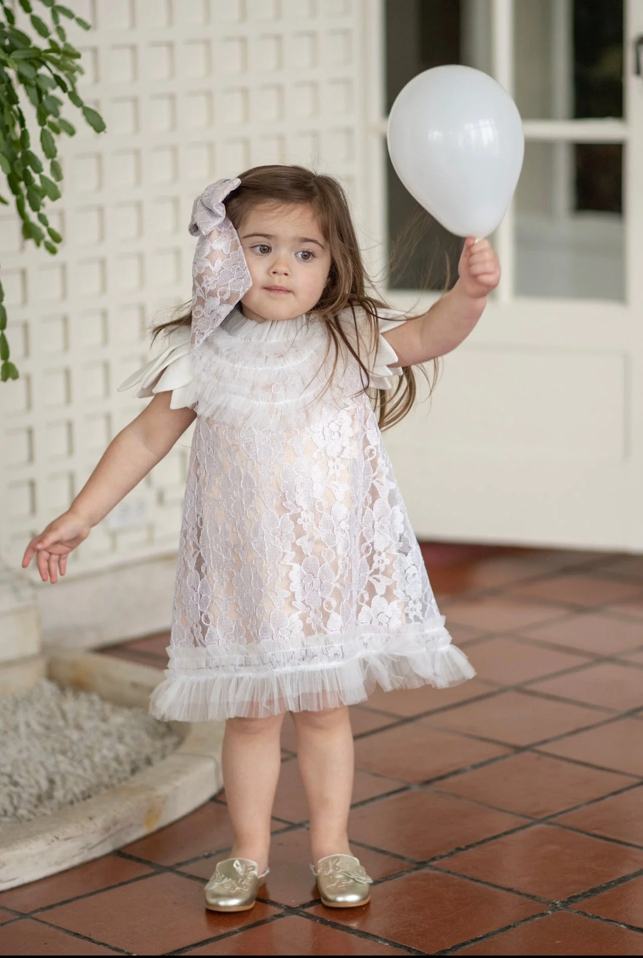 Dove Lace Overlay Beige Dress - Image 5