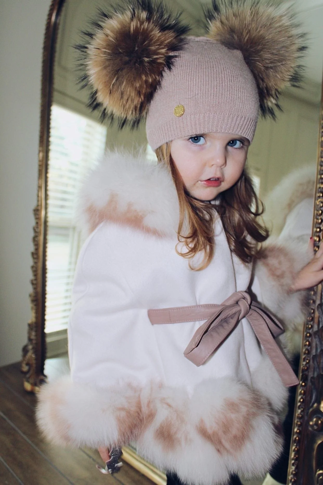 Sasha Double Pom Angora Beanie Hat - Image 12