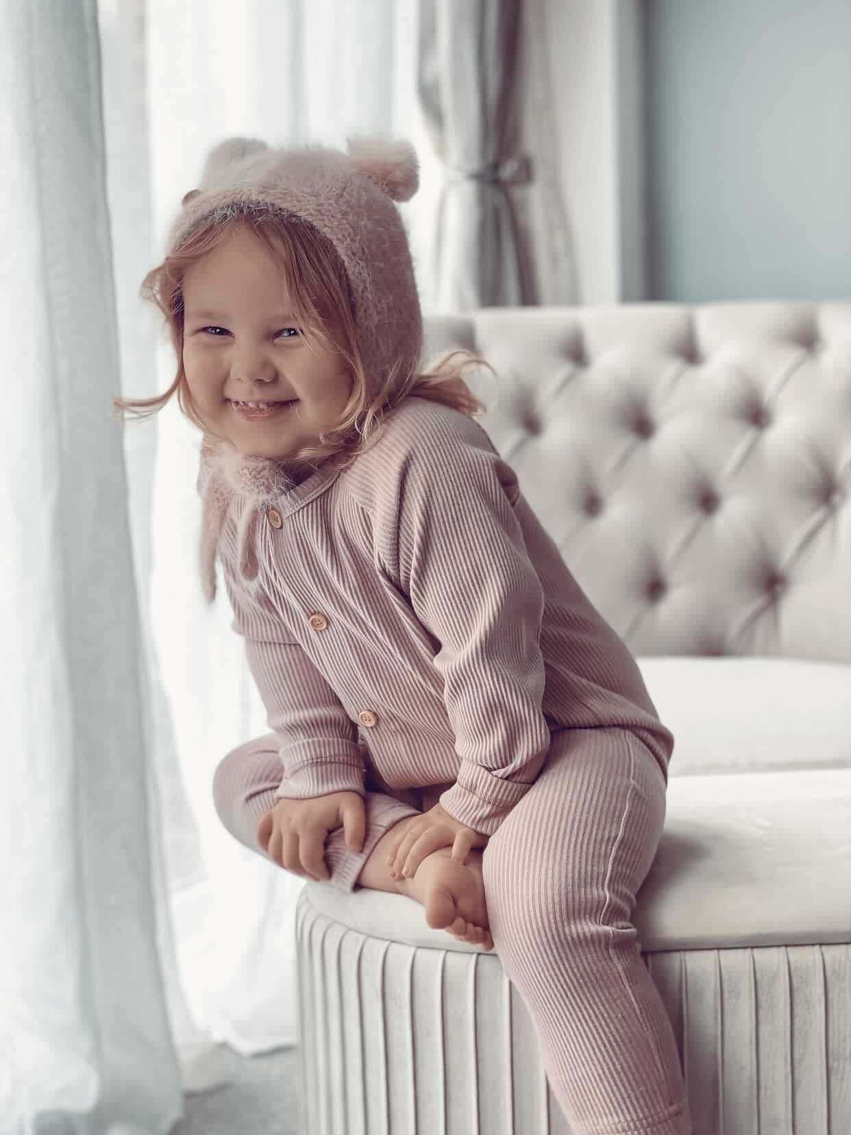 Dusty Pink Cashmere Teddy Hat - Image 20