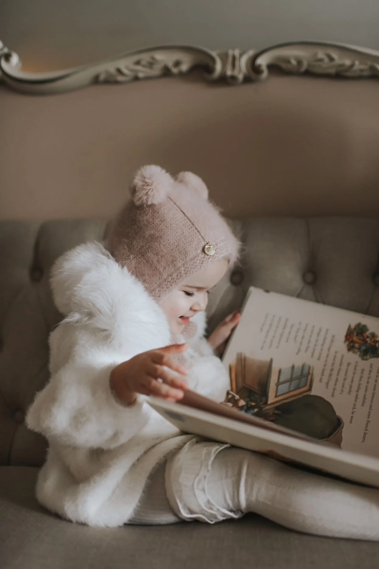 Dusty Pink Cashmere Teddy Hat - Image 9