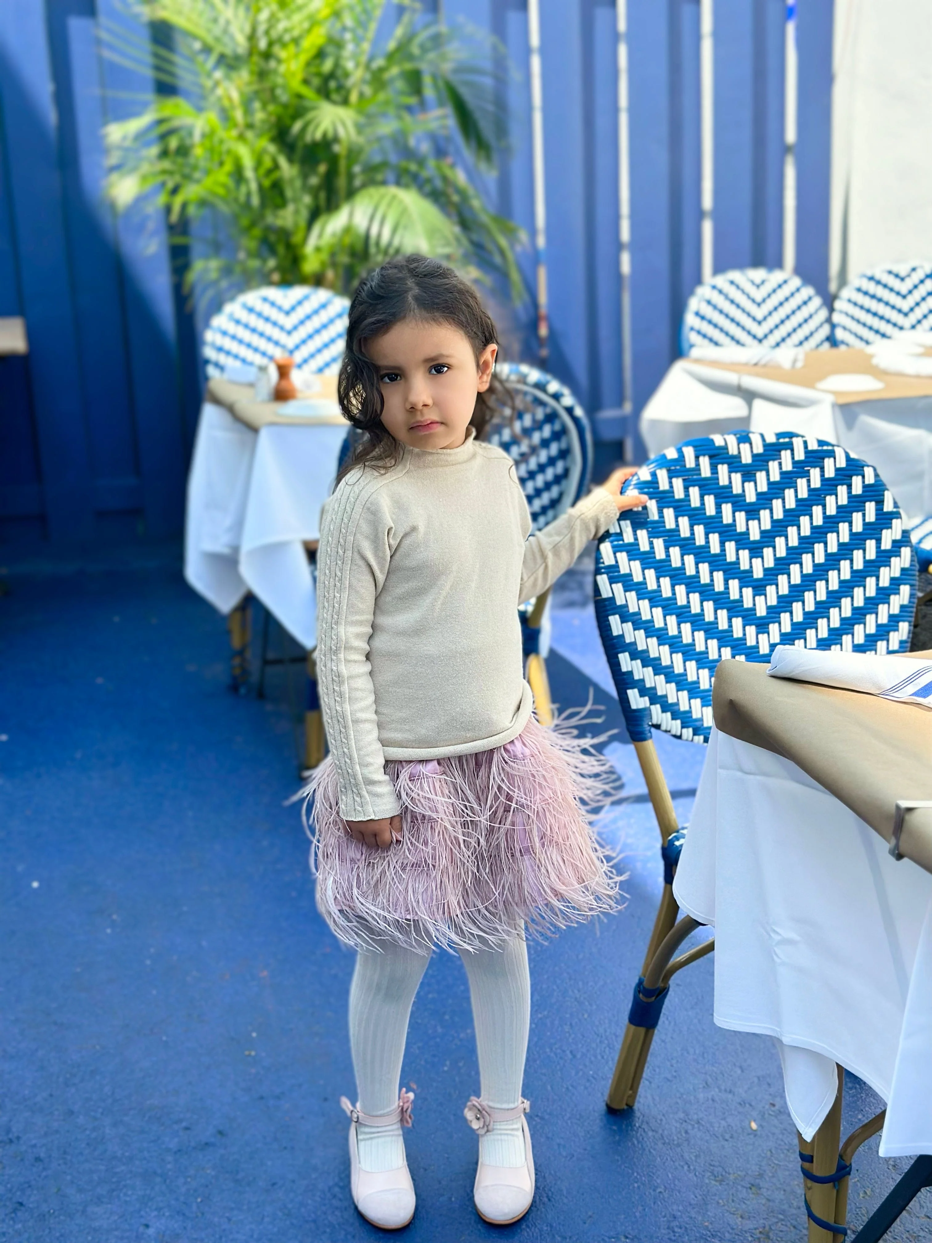 Dusty Pink Feather Skirt - Image 10