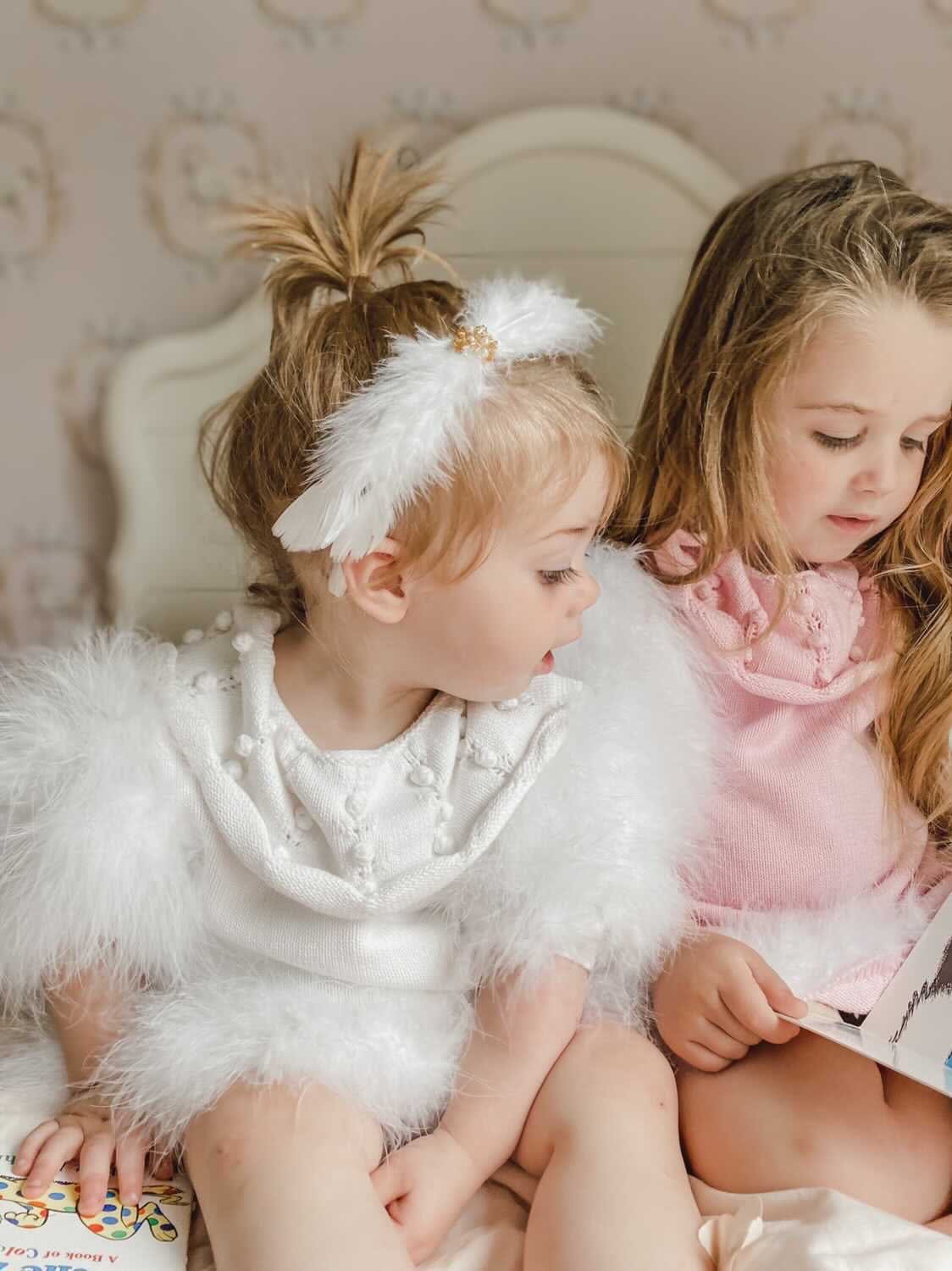 Ella Knit White Feather Dress - Image 18
