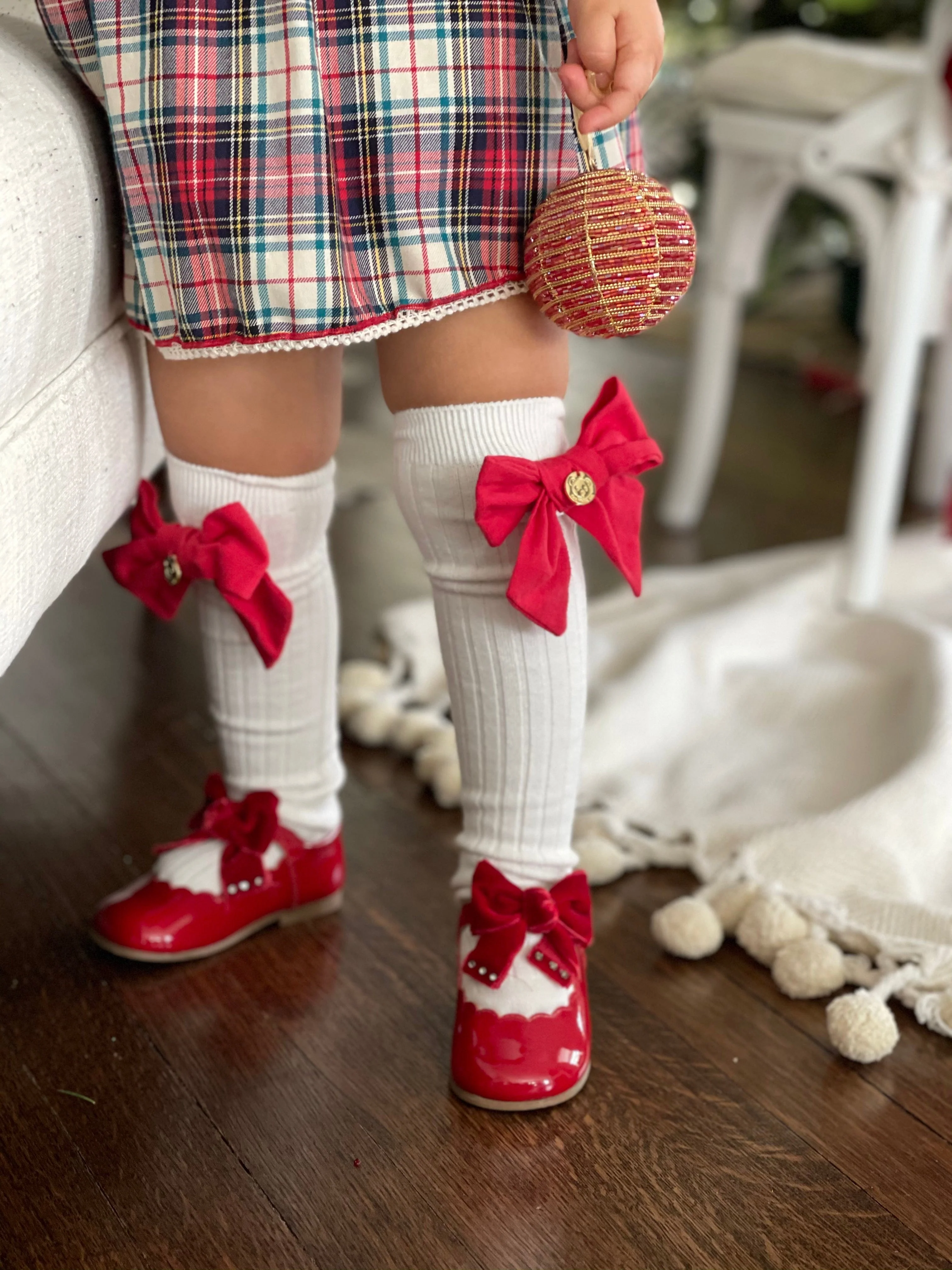 Emma Linen Bow Socks - Image 8