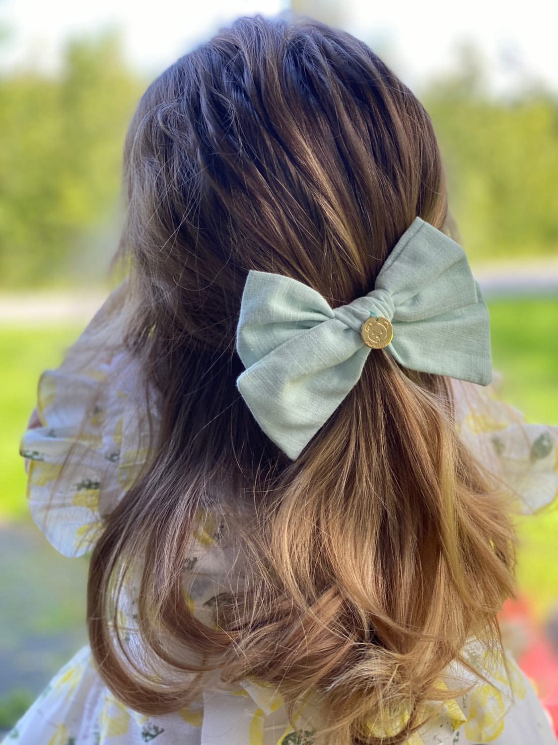 Emma Linen Hair Bow - Image 10