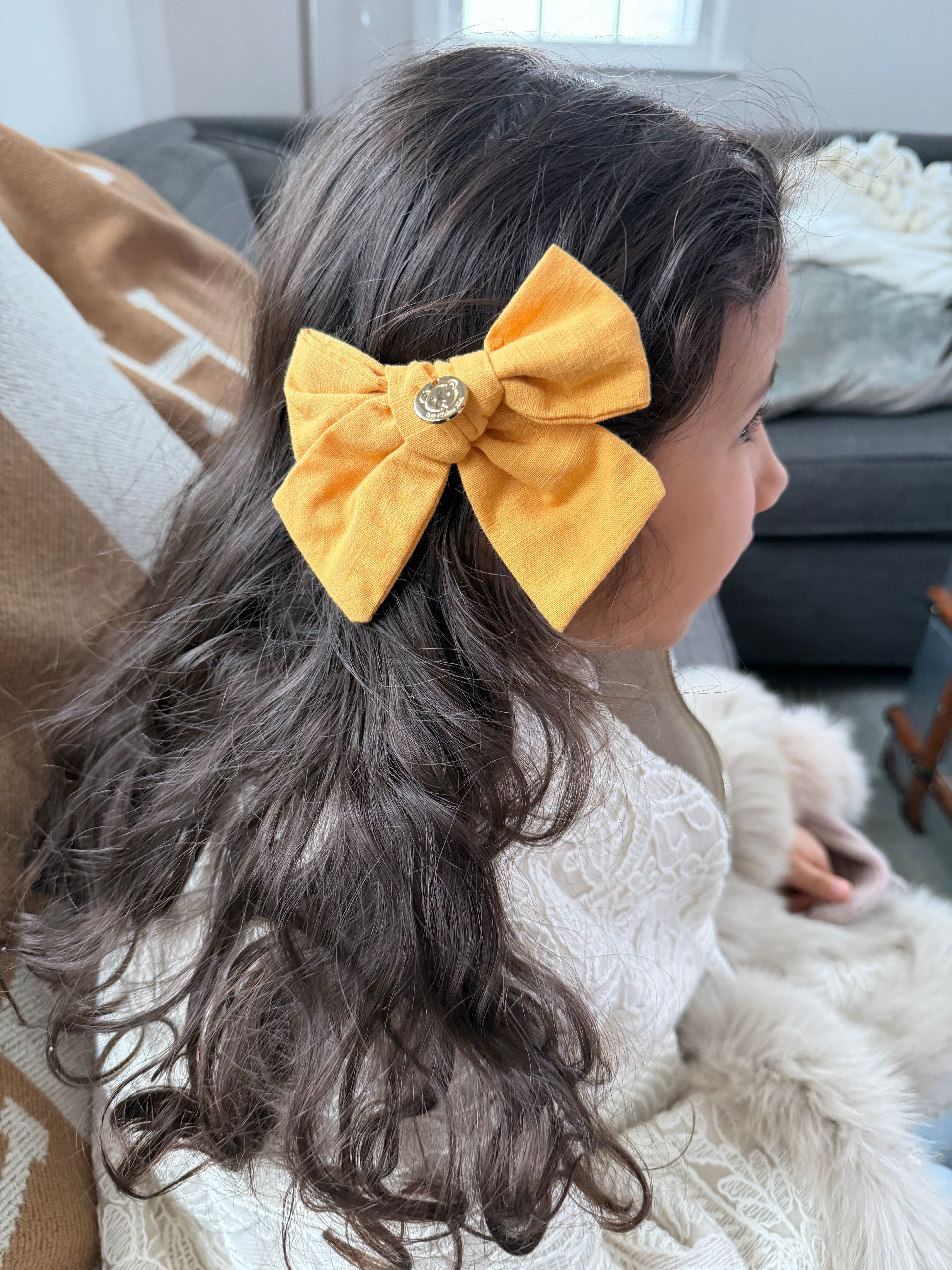 Emma Linen Hair Bow - Image 14